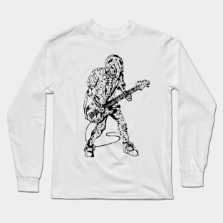 Rock Skeleton Halloween Skeleton Rocker Ghitar Long Sleeve T-Shirt